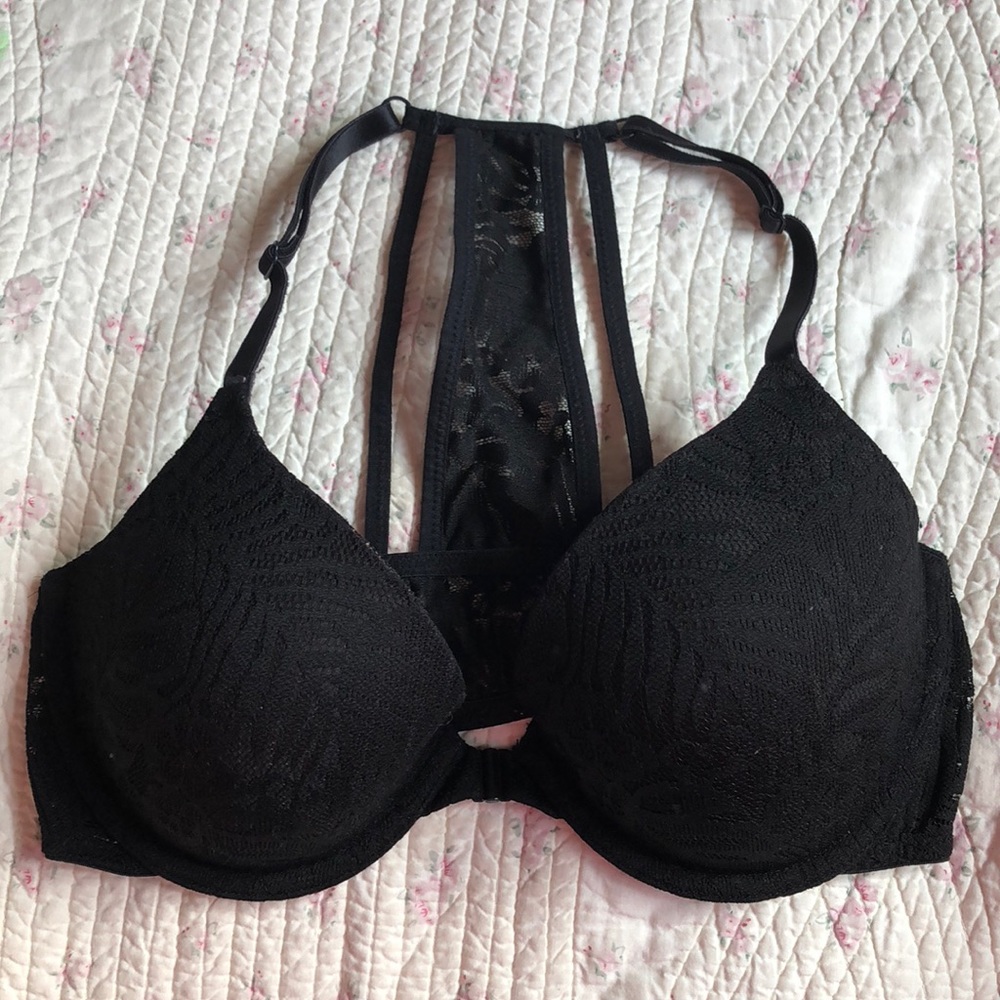 Pink Palm Lace Bra